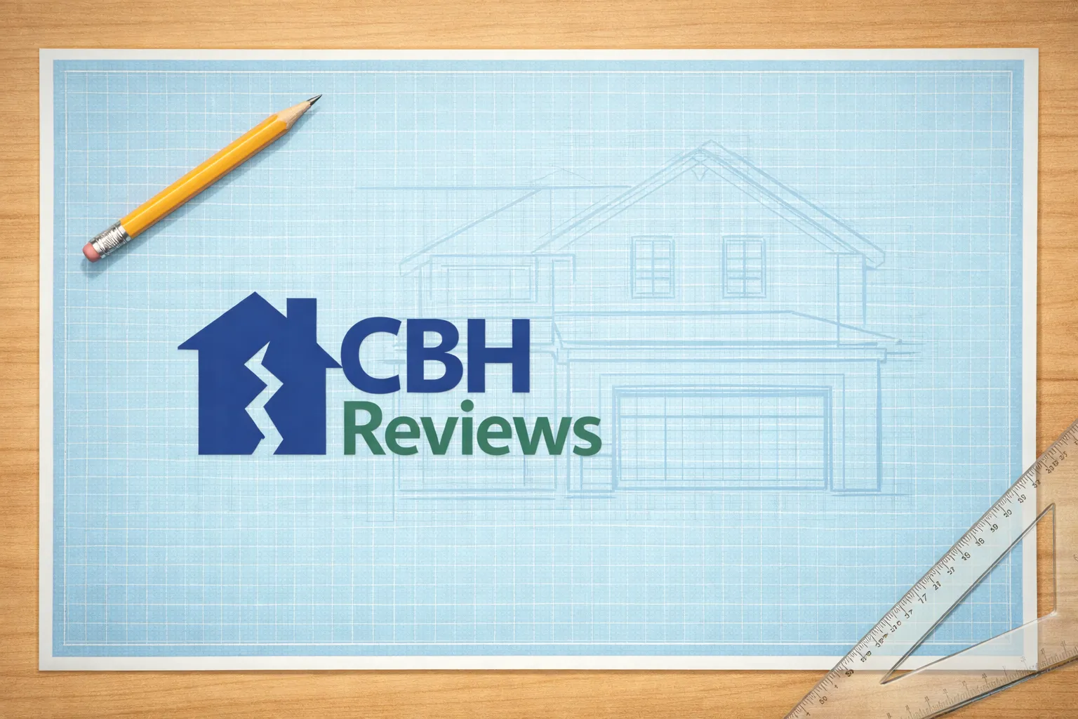 CBHReviews logo over blueprint hero